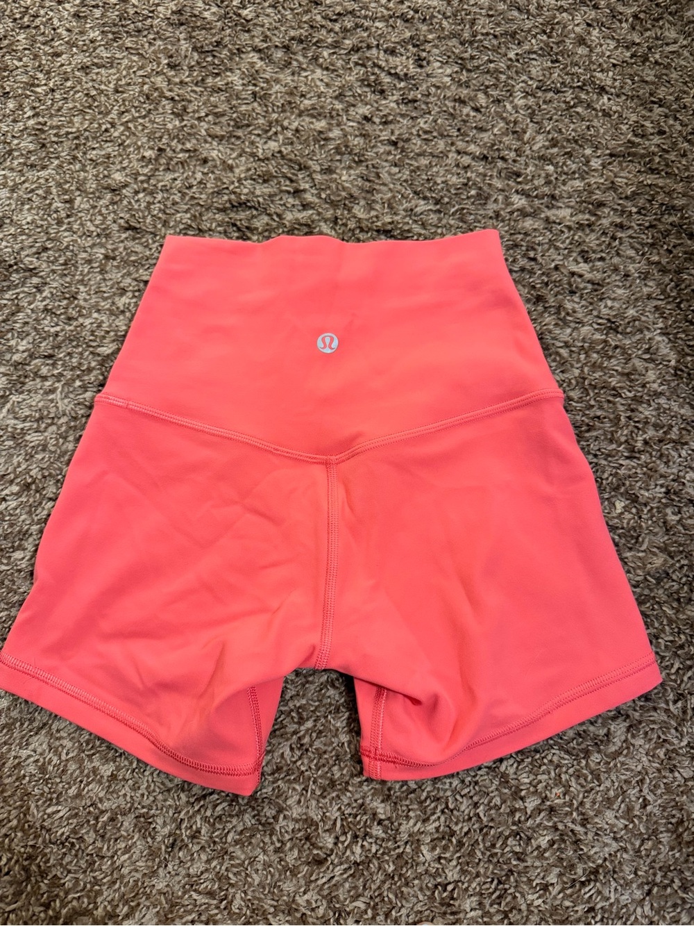 lululemon athletica High-Rise Bike Shorts in Coral Pink